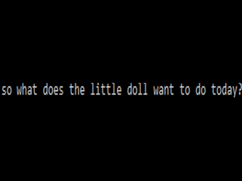 thumbnail for my rust CLI game 'doll_game', showing 'doll-game' in red font on black background with a white rectangle around it.